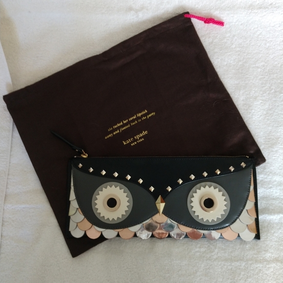kate spade Handbags - NWT Kate Spade Owl Clutch!! ❤️🦉